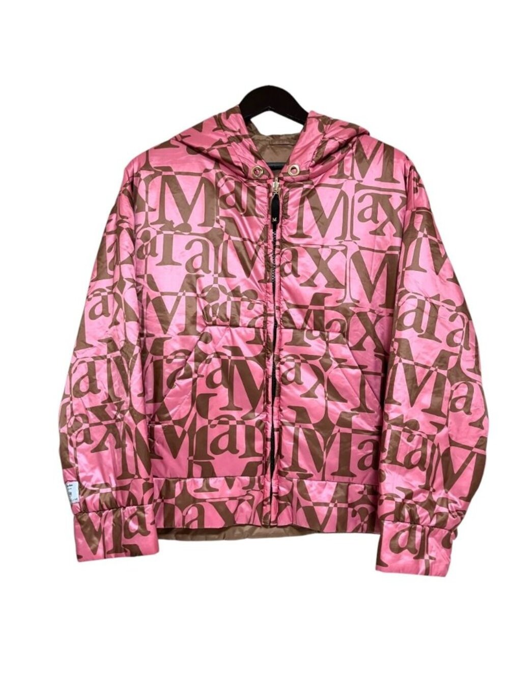 Max Mara the Cube Cameluxe Reversible Zip Up Padded Jacket Pink Spring 36